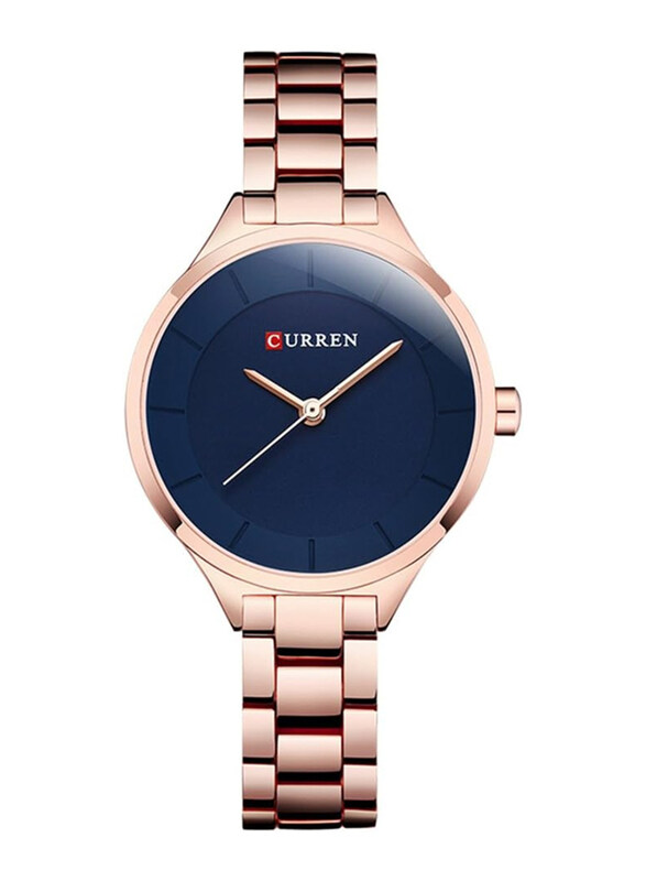 Curren Analog Watch for Women with Stainless Steel Band, Water Resistant, 9015, Rose Gold-Blue
Curren Analog Watch for Women with Stainless Steel Band, Water Resistant, 9015, Rose Gold-Blue