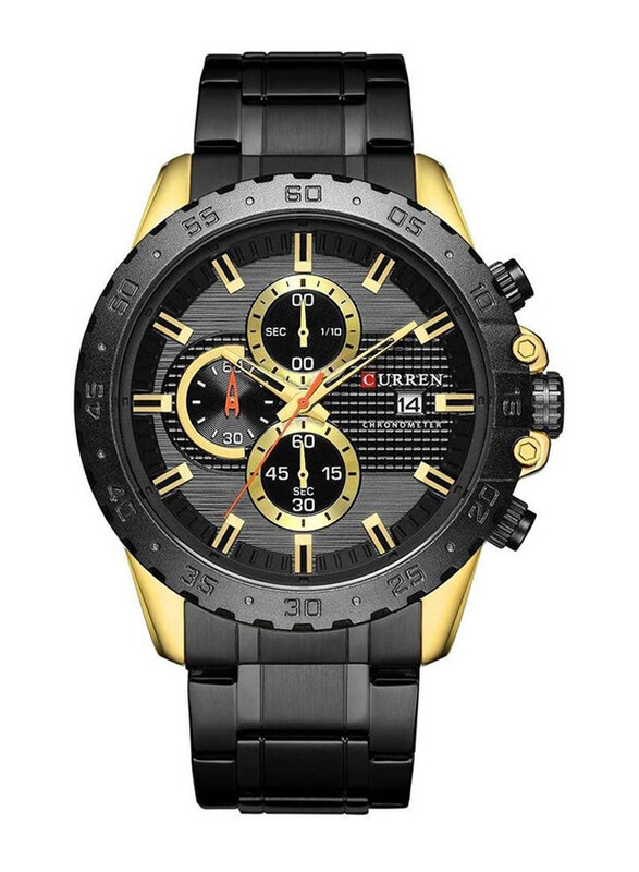 Curren Analog Watch for Men with Stainless Steel Band, Water Resistant and Chronograph, 8334, Black
Curren Analog Watch for Men with Stainless Steel Band, Water Resistant and Chronograph, 8334, Black