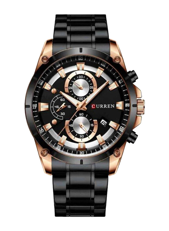 Curren Analog Wrist Watch for Men with Stainless Steel Band, Water Resistant, 8360, Black
Curren Analog Wrist Watch for Men with Stainless Steel Band, Water Resistant, 8360, Black