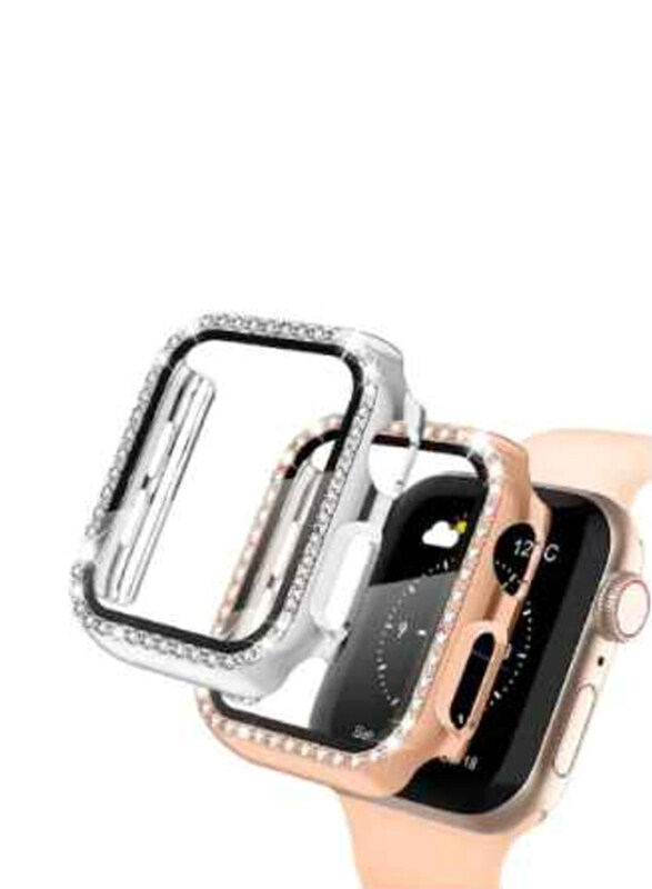 Generic Protective PC Bling Diamond Crystal Frame Case Cover for Apple Watch Series 7 45mm, 2 Pieces, Silver/Rose Gold
Generic Protective PC Bling Diamond Crystal Frame Case Cover for Apple Watch Series 7 45mm, 2 Pieces, Silver/Rose Gold
