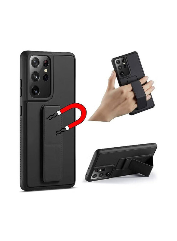 Generic Samsung Galaxy S21 Grip Magnetic Stand & Holder Kickstand Case Finger Strap Mobile Phone Case Cover, Black
Generic Samsung Galaxy S21 Grip Magnetic Stand & Holder Kickstand Case Finger Strap Mobile Phone Case Cover, Black