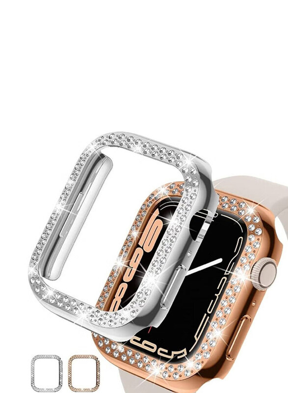 Generic Protective PC Bling Cover Diamond Case Crystal Frame Women Case Cover For Apple Series 7 41mm, 2 Pieces, Silver/Rose Gold
Generic Protective PC Bling Cover Diamond Case Crystal Frame Women Case Cover For Apple Series 7 41mm, 2 Pieces, Silver/Rose Gold