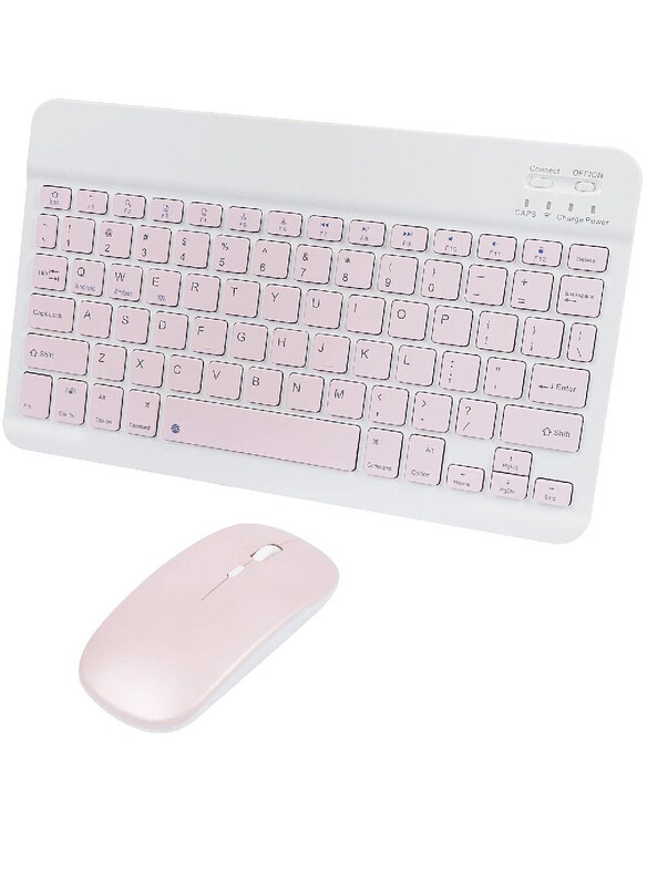Gennext Rechargeable Portable Ultra-Slim Wireless English Keyboard & Mouse, Pink
Gennext Rechargeable Portable Ultra-Slim Wireless English Keyboard & Mouse, Pink