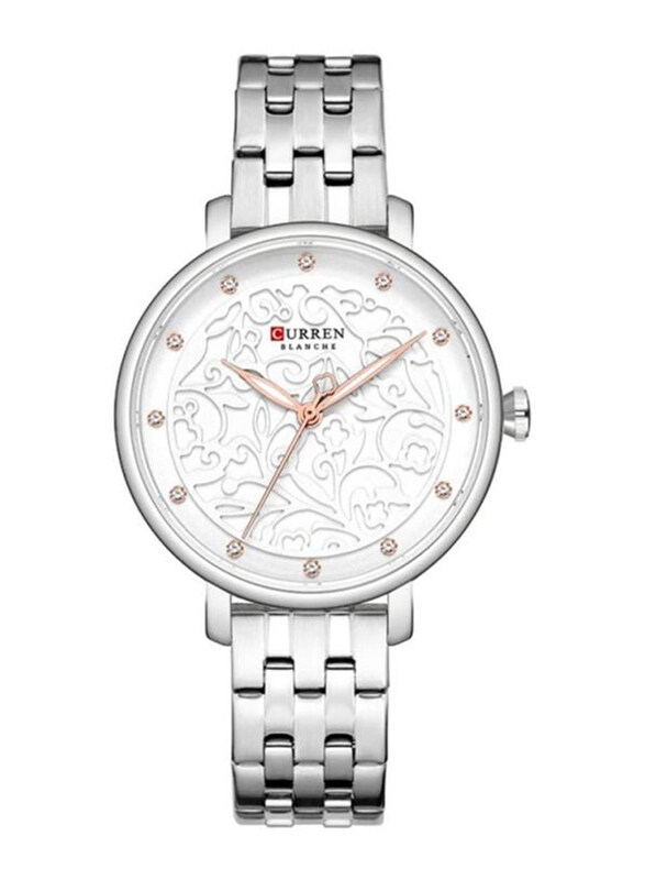 Curren Analog Watch for Women with Stainless Steel Band, Water Resistant, C9046L-1, Silver
Curren Analog Watch for Women with Stainless Steel Band, Water Resistant, C9046L-1, Silver