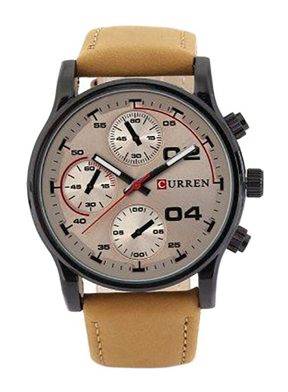 Curren Analog Watch for Men with Leather Band, Water Resistant and Chronograph, Beige
Curren Analog Watch for Men with Leather Band, Water Resistant and Chronograph, Beige