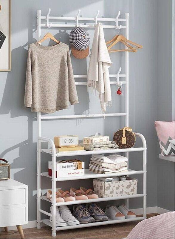 Generic Portable Garment Closet Organizer Home Shelf with Hanger and Shoes Rack, White
Generic Portable Garment Closet Organizer Home Shelf with Hanger and Shoes Rack, White