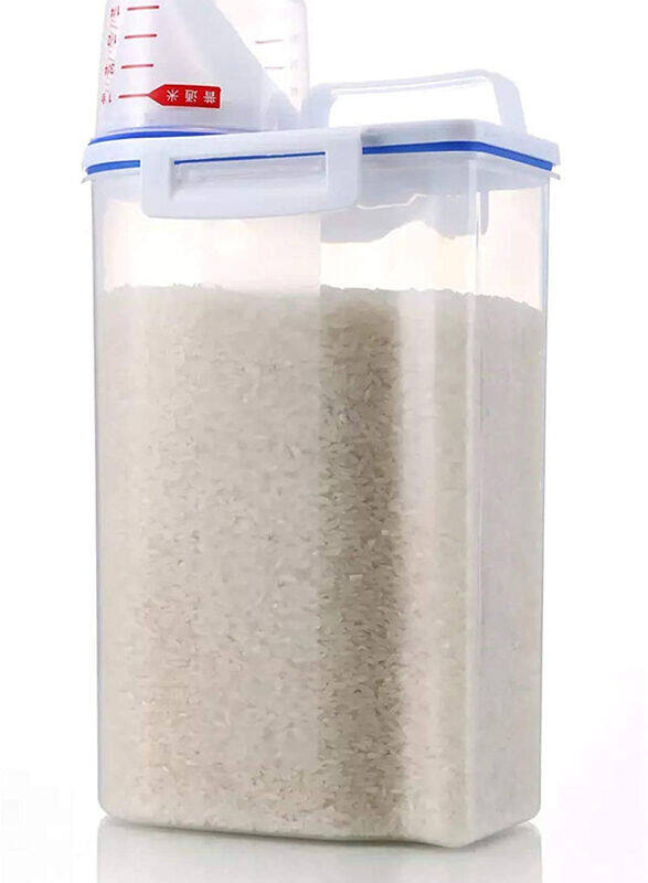 Shayzee Plastic Rice & Cereal Storage Container With Pour Spout & Measuring Cup Set, 2 Liters, Clear
Shayzee Plastic Rice & Cereal Storage Container With Pour Spout & Measuring Cup Set, 2 Liters, Clear