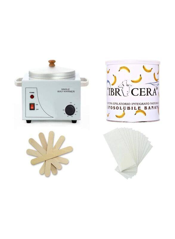 IBR Cera Wax Warmer for Body Hair Removal with Banana Wax 600ml, 100 Wax Paper Strip & 10 Wooden Spatula
IBR Cera Wax Warmer for Body Hair Removal with Banana Wax 600ml, 100 Wax Paper Strip & 10 Wooden Spatula