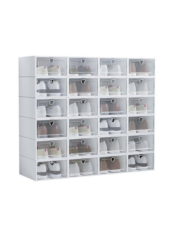 Generic 24-Piece Stackable Plastic Foldable Shoe Container Display Box, 33 x 23 x 14 cm, White
Generic 24-Piece Stackable Plastic Foldable Shoe Container Display Box, 33 x 23 x 14 cm, White