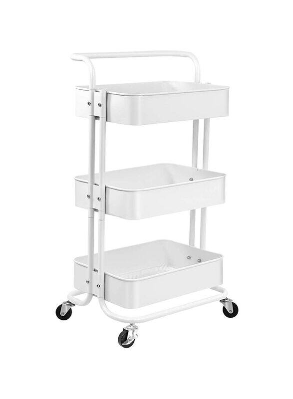 Roman Gifts 3-Tier Metal Utility Multipurpose Trolley Organizer Cart with Wheels, 43 x 36 x 87cm, White/Black
Roman Gifts 3-Tier Metal Utility Multipurpose Trolley Organizer Cart with Wheels, 43 x 36 x 87cm, White/Black