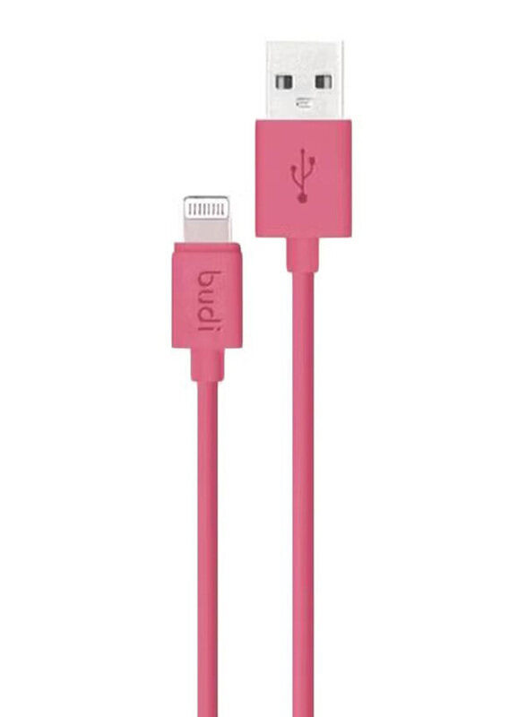 Budi 1.2-Meters Lightning Data Sync Charging Cable, Lightning to USB Type A for Apple Devices, Pink
Budi 1.2-Meters Lightning Data Sync Charging Cable, Lightning to USB Type A for Apple Devices, Pink