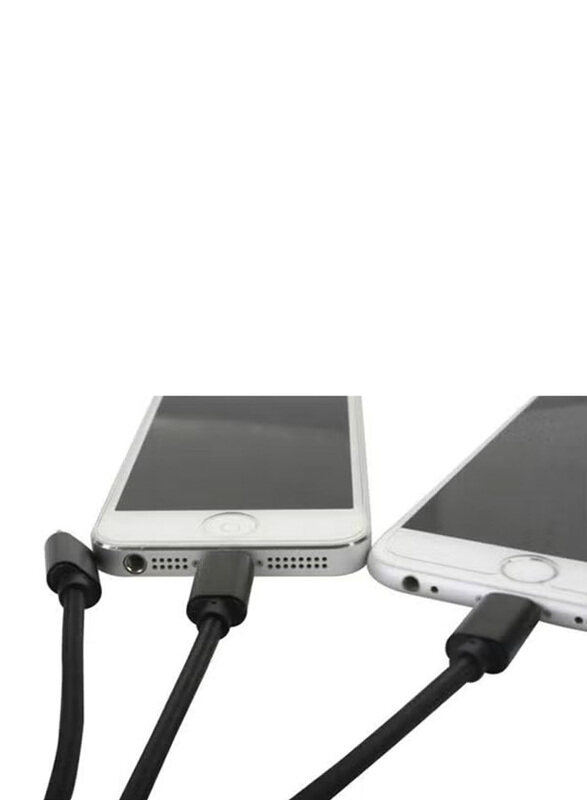 Generic 3 Port USB Charging Cable, USB A to Lightning, USB Type-C, Micro USB for Smartphone, Black
Generic 3 Port USB Charging Cable, USB A to Lightning, USB Type-C, Micro USB for Smartphone, Black