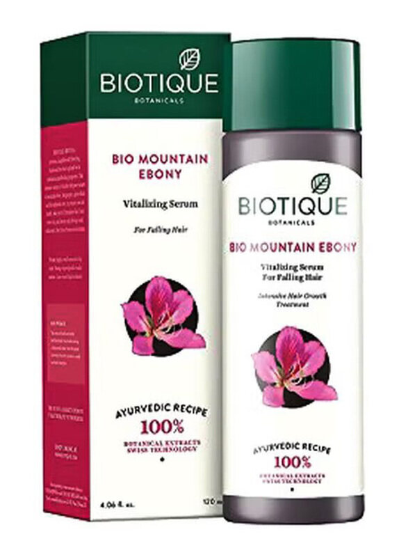 Biotique Bio Mountain Ebony Vitalizing Serum for All Hair Types, 766035385931, 120ml
Biotique Bio Mountain Ebony Vitalizing Serum for All Hair Types, 766035385931, 120ml
