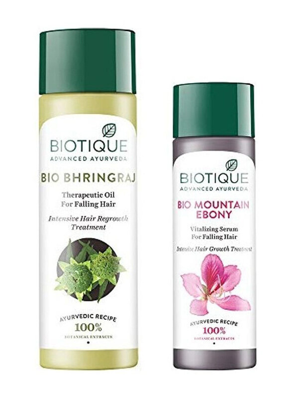 Biotique Bio Bhringraj Fresh Growth Therapeutic Oil & Bio Mountain Ebony Vitalizing Serum Therapeutic Oil, 2 Pieces
Biotique Bio Bhringraj Fresh Growth Therapeutic Oil & Bio Mountain Ebony Vitalizing Serum Therapeutic Oil, 2 Pieces