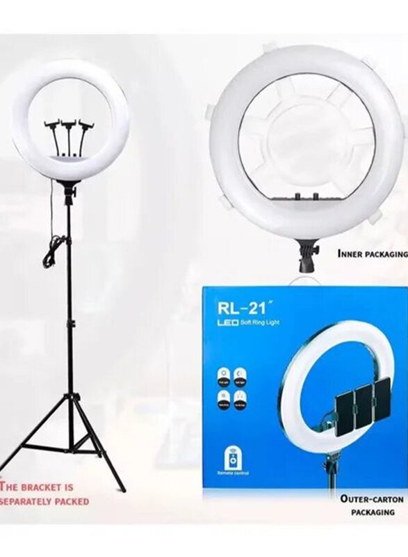 NA 21-inch Big Ring Light RL-21 with Tripod Stand and Remote Control, Black
NA 21-inch Big Ring Light RL-21 with Tripod Stand and Remote Control, Black