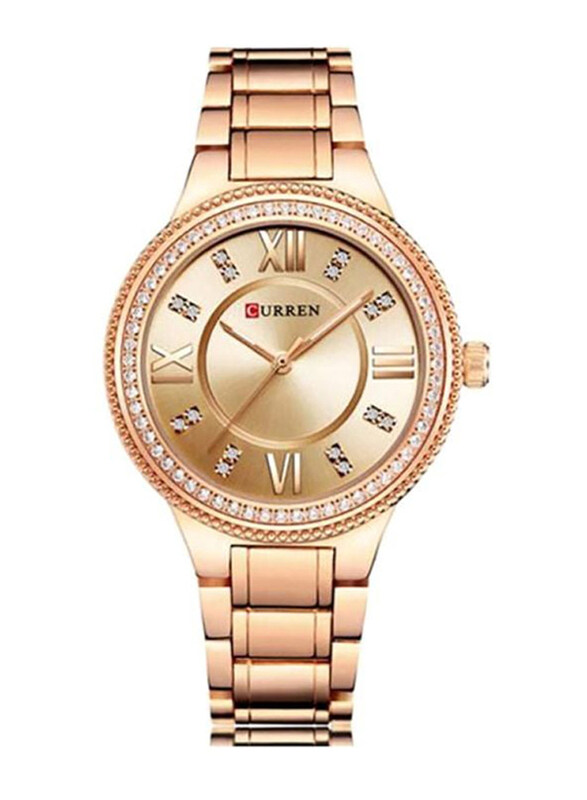 Curren Analog Wrist Watch for Women with Stainless Steel Band, C9004I, Gold-Gold
Curren Analog Wrist Watch for Women with Stainless Steel Band, C9004I, Gold-Gold