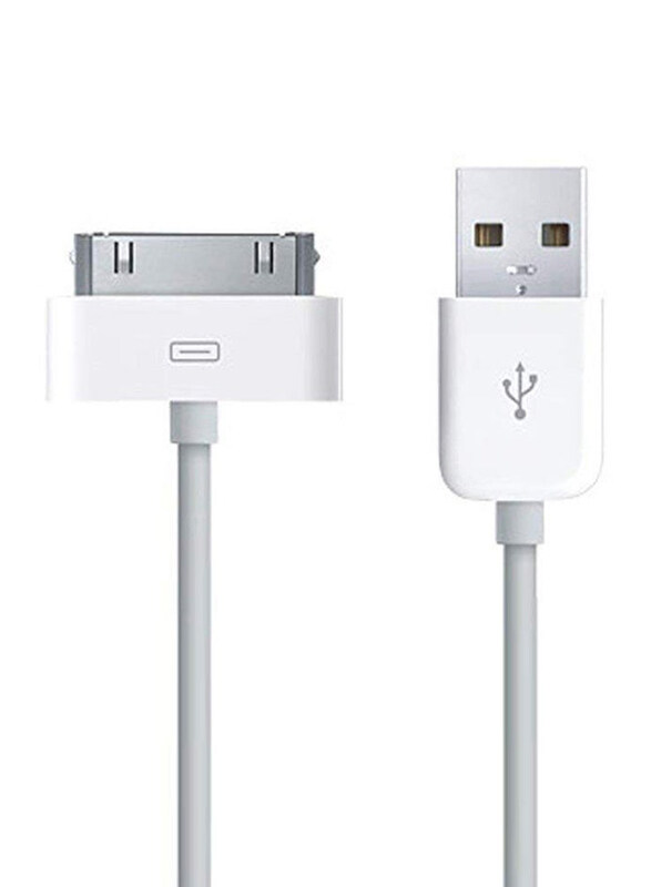 Generic USB Data Sync Charging Cable, USB Type A to 30-Pin for Apple Devices, White
Generic USB Data Sync Charging Cable, USB Type A to 30-Pin for Apple Devices, White