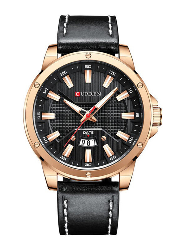 Curren Quartz Movement Analog Watch for Men with Leather Band, Water Resistant, J-4727RG, Black
Curren Quartz Movement Analog Watch for Men with Leather Band, Water Resistant, J-4727RG, Black