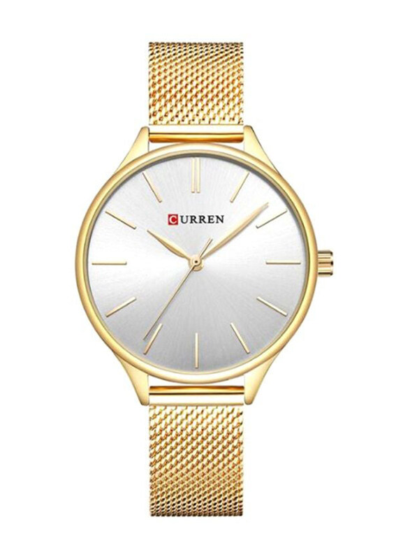 Curren Analog Watch for Women with Alloy Band, Water Resistant, 9024, Gold-White
Curren Analog Watch for Women with Alloy Band, Water Resistant, 9024, Gold-White