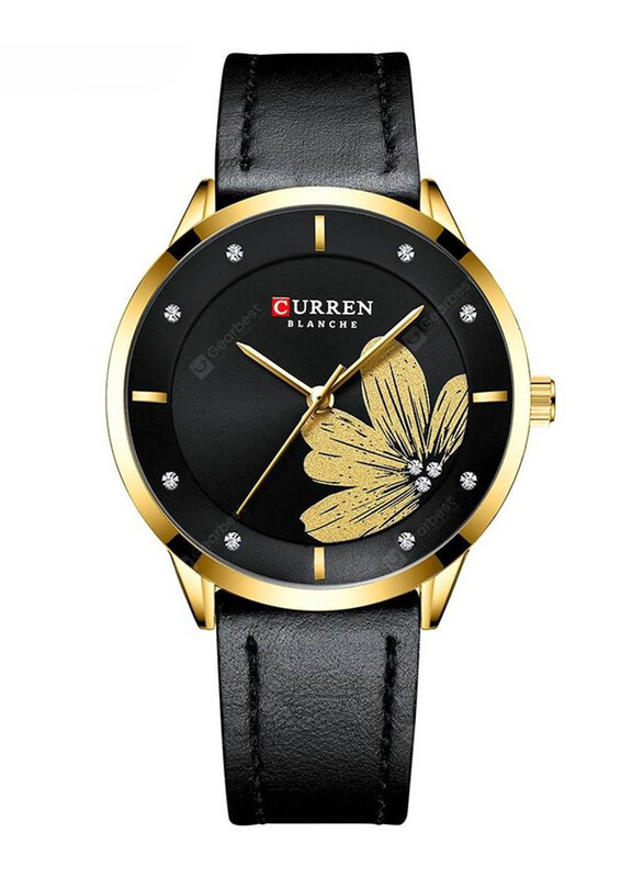 Curren Simple Flowers Design Analog Watch for Women with Leather Band, Water Resistant, Black-Gold/Black
Curren Simple Flowers Design Analog Watch for Women with Leather Band, Water Resistant, Black-Gold/Black