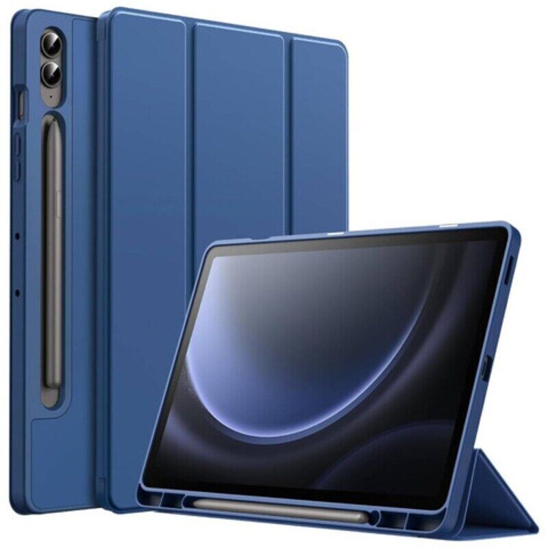 Generic Samsung Galaxy Tab S9 FE+ / S9 FE Plus 12.4 Inch Soft TPU Tri-Fold Stand Protective Tablet Cover with S Pen Holder, Auto Wake/Sleep, Blue
Generic Samsung Galaxy Tab S9 FE+ / S9 FE Plus 12.4 Inch Soft TPU Tri-Fold Stand Protective Tablet Cover with S Pen Holder, Auto Wake/Sleep, Blue
