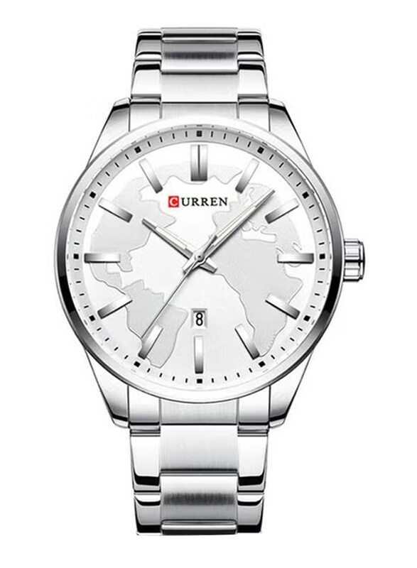 Curren Analog Watch for Men with Stainless Steel Band, Water Resistant, J4139S-KM, Silver-White
Curren Analog Watch for Men with Stainless Steel Band, Water Resistant, J4139S-KM, Silver-White