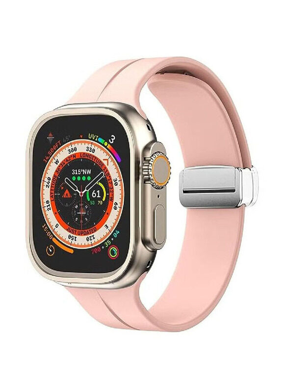 Perfii Replacement Soft Silicone Magnetic Buckle Sport Band for Apple Watch 42mm/44mm/45mm/49mm, Pink
Perfii Replacement Soft Silicone Magnetic Buckle Sport Band for Apple Watch 42mm/44mm/45mm/49mm, Pink