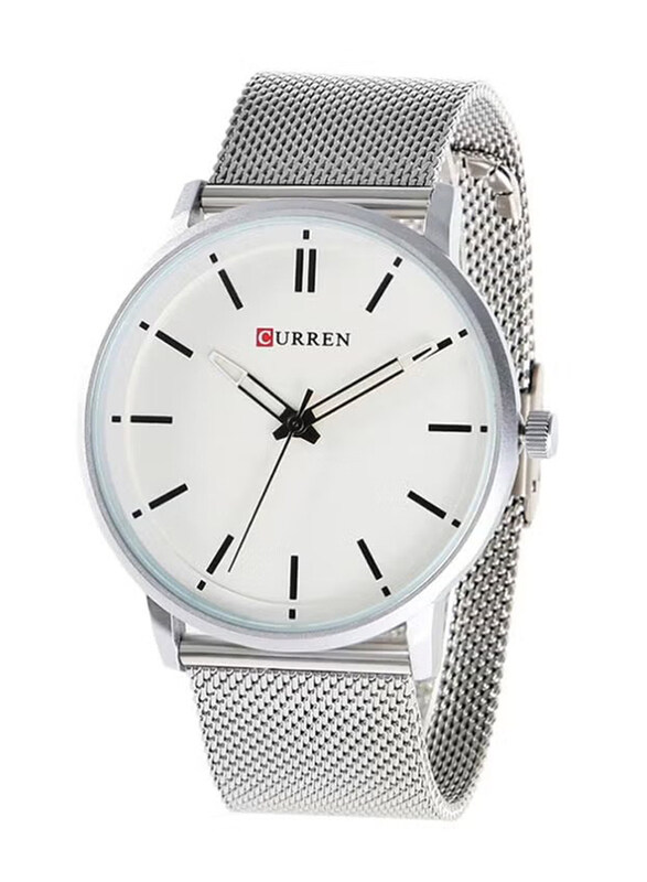 Curren Analog Watch for Men with Stainless Steel Band, Water Resistant, 8233, Silver-White
Curren Analog Watch for Men with Stainless Steel Band, Water Resistant, 8233, Silver-White