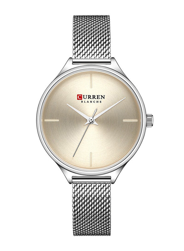 Curren Analog Watch for Women with Stainless Steel Band, Water Resistant, 9062, Silver-Silver
Curren Analog Watch for Women with Stainless Steel Band, Water Resistant, 9062, Silver-Silver