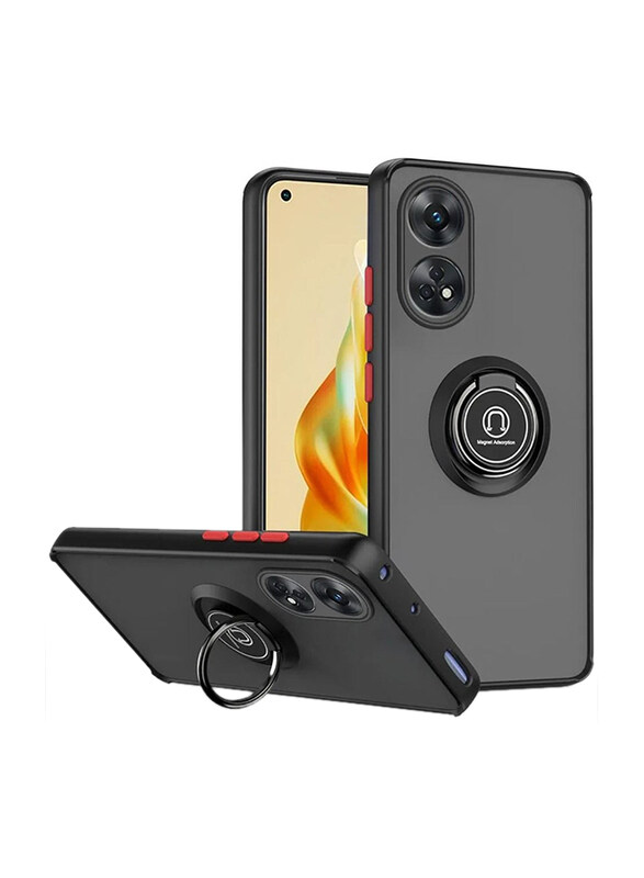 Olliwon Oppo Reno8 T 4G Magnetic Mount Matte Mobile Phone Case Cover with Metal Ring Holder Grip Kickstand, Black
Olliwon Oppo Reno8 T 4G Magnetic Mount Matte Mobile Phone Case Cover with Metal Ring Holder Grip Kickstand, Black