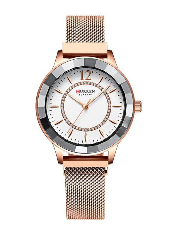 Curren Analog Wrist Watch for Women with Metal Band, Water Resistant, J4065RW, Rose Gold-White
Curren Analog Wrist Watch for Women with Metal Band, Water Resistant, J4065RW, Rose Gold-White