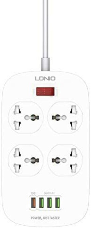 Ldnio 4 USB with 1 Port Qc3.0 4 Ways UK Outlet Power Strip Extension Cords, White
Ldnio 4 USB with 1 Port Qc3.0 4 Ways UK Outlet Power Strip Extension Cords, White