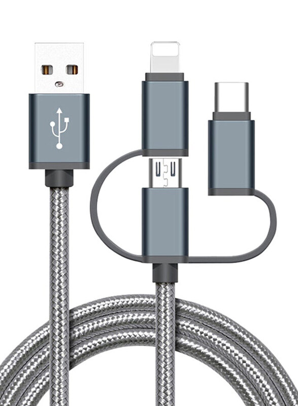 Generic Multi-interface Data Sync Charging Cable, USB Type A to Multiple Type for Smartphones/Tablets, Grey
Generic Multi-interface Data Sync Charging Cable, USB Type A to Multiple Type for Smartphones/Tablets, Grey
