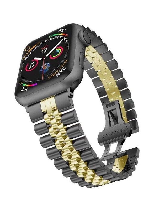Generic Replacement Stainless Steel Magnetic Metal Strap for Apple Series 8/7/6/5/4/SE 45mm, 44mm, 42mm, Ultra Watch 49mm, Black/Gold
Generic Replacement Stainless Steel Magnetic Metal Strap for Apple Series 8/7/6/5/4/SE 45mm, 44mm, 42mm, Ultra Watch 49mm, Black/Gold