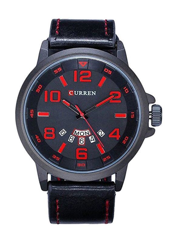 Curren Analog Watch for Men with Leather Band, Water Resistant, 8240, Black-Grey
Curren Analog Watch for Men with Leather Band, Water Resistant, 8240, Black-Grey