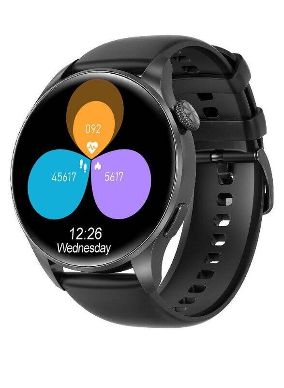 Hyx Bluetooth Calling 5ATM Waterproof Fitness Tracker With Heart Rate Sleep Monitor Round Smartwatch For Android And iOS Black
Hyx Bluetooth Calling 5ATM Waterproof Fitness Tracker With Heart Rate Sleep Monitor Round Smartwatch For Android And iOS Black