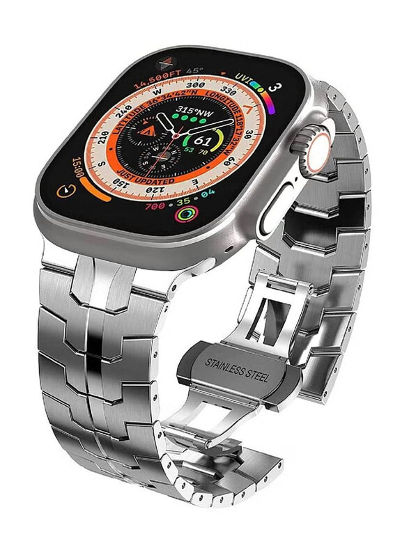 ICS Replacement Stainless Steel Metal Strap Wristband for Apple Watch Ultra 49mm, Silver
ICS Replacement Stainless Steel Metal Strap Wristband for Apple Watch Ultra 49mm, Silver