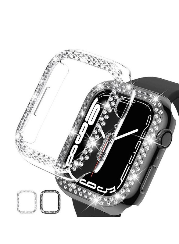 Generic Protective iWatch PC Bling Diamond Crystal Frame Case Cover for Apple Watch Series 7 45mm, 2 Pieces, Clear/Black
Generic Protective iWatch PC Bling Diamond Crystal Frame Case Cover for Apple Watch Series 7 45mm, 2 Pieces, Clear/Black