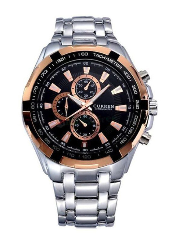 Curren Analog Watch for Men with Stainless Steel Band, Water Resistant and Chronograph, 8023, Silver-Black
Curren Analog Watch for Men with Stainless Steel Band, Water Resistant and Chronograph, 8023, Silver-Black