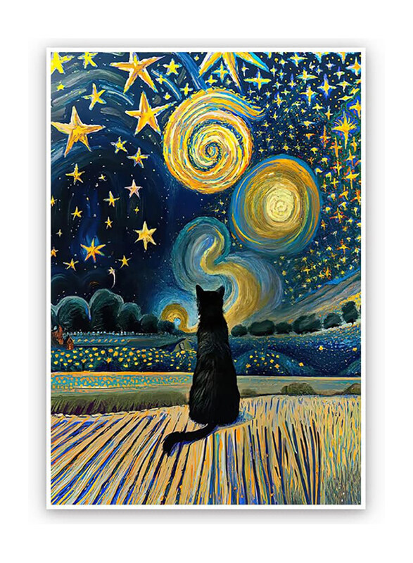 General Lianxiaw The Starry Night Cat Famous Oil Painting Canvas Posters, Multicolour
General Lianxiaw The Starry Night Cat Famous Oil Painting Canvas Posters, Multicolour