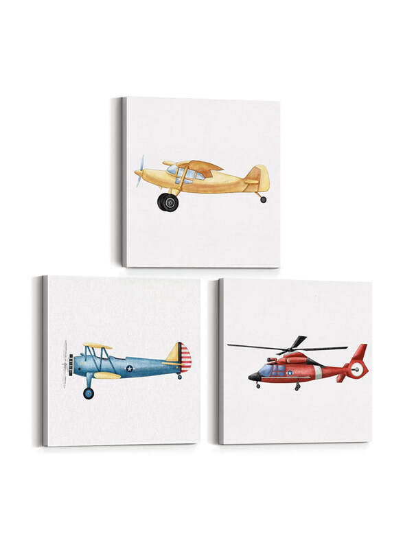 Yuzi-n 3-Piece Watercolour Airplane Nursery Transportation Vintage Plane Aircraft Prints Easel & Hanging Hook Art Posters Canvas Wall Art, Multicolour
Yuzi-n 3-Piece Watercolour Airplane Nursery Transportation Vintage Plane Aircraft Prints Easel & Hanging Hook Art Posters Canvas Wall Art, Multicolour