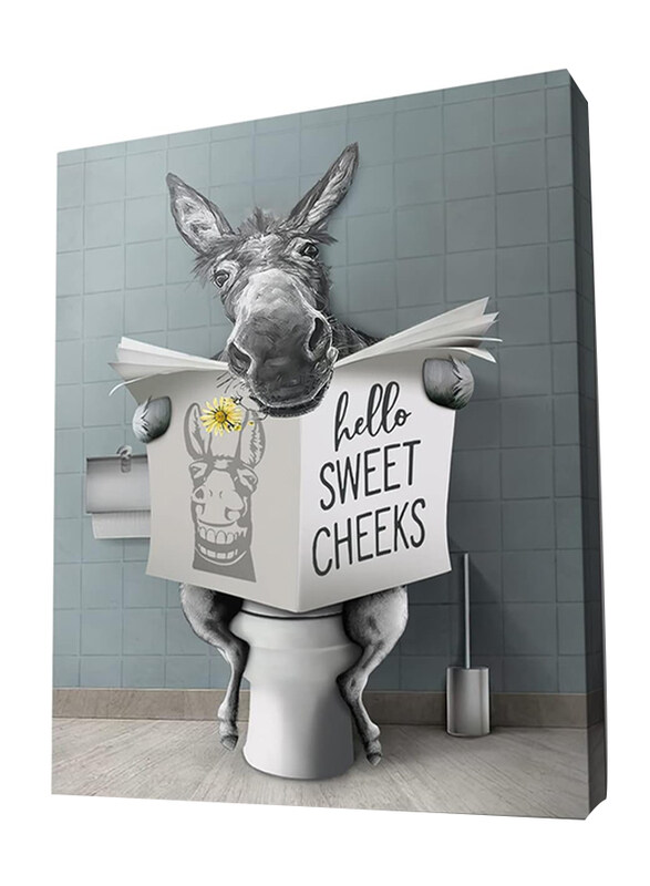 Parylore Farmhouse Donkey Sitting in Toilet Reading Newspaper Picture for Bathroom Wall Decor, Multicolour
Parylore Farmhouse Donkey Sitting in Toilet Reading Newspaper Picture for Bathroom Wall Decor, Multicolour