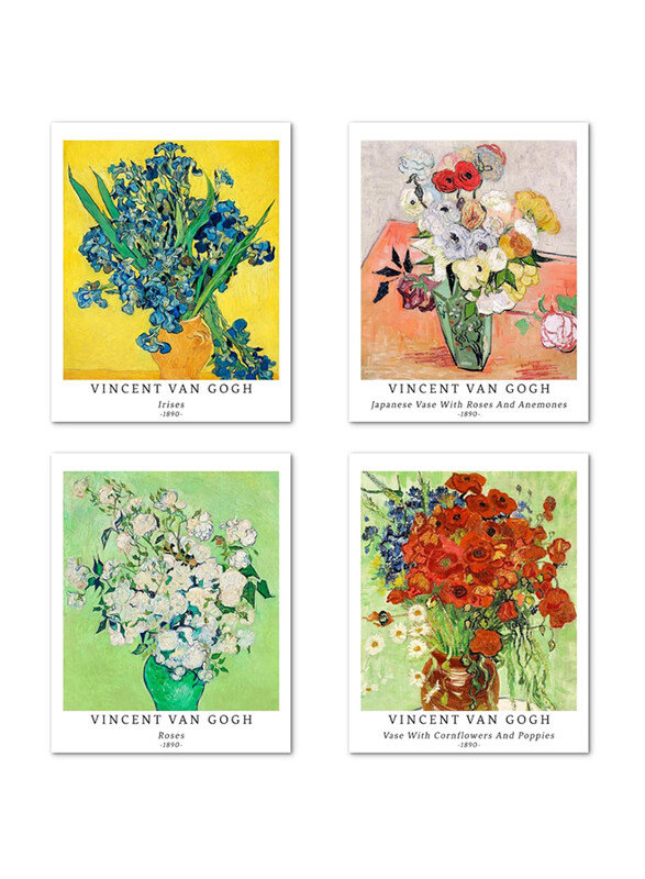 Berkin Arts Unframed 4-Piece x 11 x 14-Inch Vincent Van Gogh Series Flower Vase Artwork Poster, Multicolour
Berkin Arts Unframed 4-Piece x 11 x 14-Inch Vincent Van Gogh Series Flower Vase Artwork Poster, Multicolour