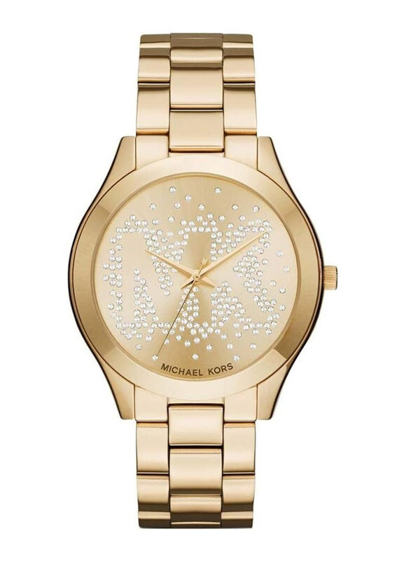 Michael Kors Analog Watch for Women with Stainless Steel Band, Water Resistant, MK3590, Gold-Gold
Michael Kors Analog Watch for Women with Stainless Steel Band, Water Resistant, MK3590, Gold-Gold