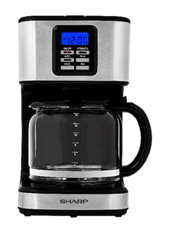 

Sharp 1.8L 15 Cup 12 Hours Programmable Coffee Maker with 1.8L Glass Carafe & Keep Warm Feature, 950W, HM-DX41-S3, Silver