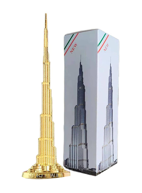 Generic Burj Dubai Alloy Souvenir Burj Khalifa Architectural Model Decoration Gift, Gold
