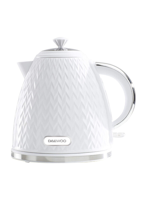 Daewoo Electric Kettle With Removable Lid and Filter Argyle Collection, 1.7L, SDA1780, White
Daewoo Electric Kettle With Removable Lid and Filter Argyle Collection, 1.7L, SDA1780, White