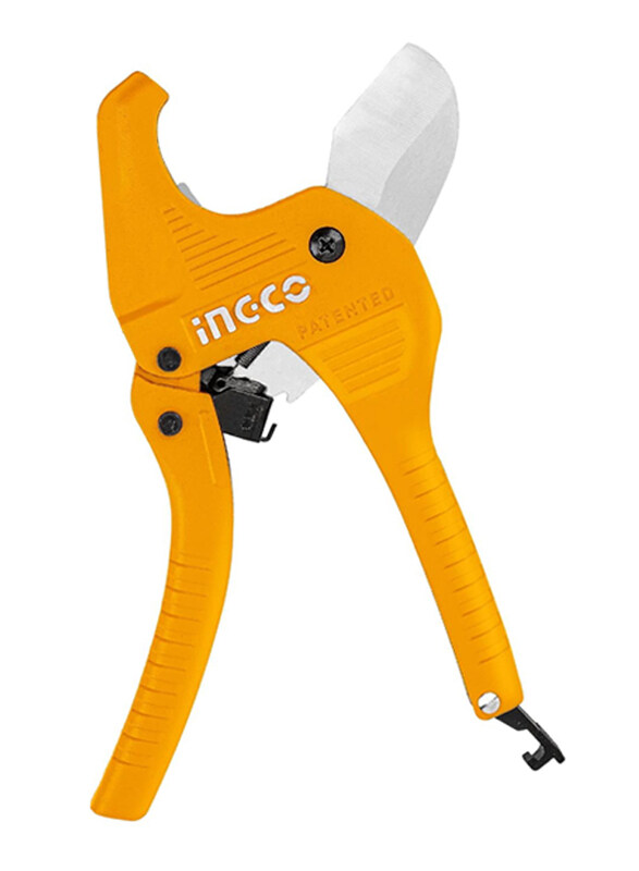 Ingco 203mm Ratchet Type PVC Pipe Cutter with Auto Open Function, HPCS05428, Yellow
Ingco 203mm Ratchet Type PVC Pipe Cutter with Auto Open Function, HPCS05428, Yellow
