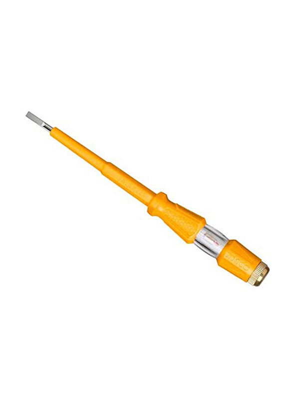 Ingco 4mm x 190mm 100-500V Neon Bulb AC Voltage Slotted Screwdriver Tester, HSDT1908, Yellow
Ingco 4mm x 190mm 100-500V Neon Bulb AC Voltage Slotted Screwdriver Tester, HSDT1908, Yellow