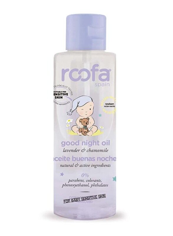 Roofa Spain Good Night Natural Baby Oil with Lavender & Chamomile (Sensitive Skin) 100ml
Roofa Spain Good Night Natural Baby Oil with Lavender & Chamomile (Sensitive Skin) 100ml